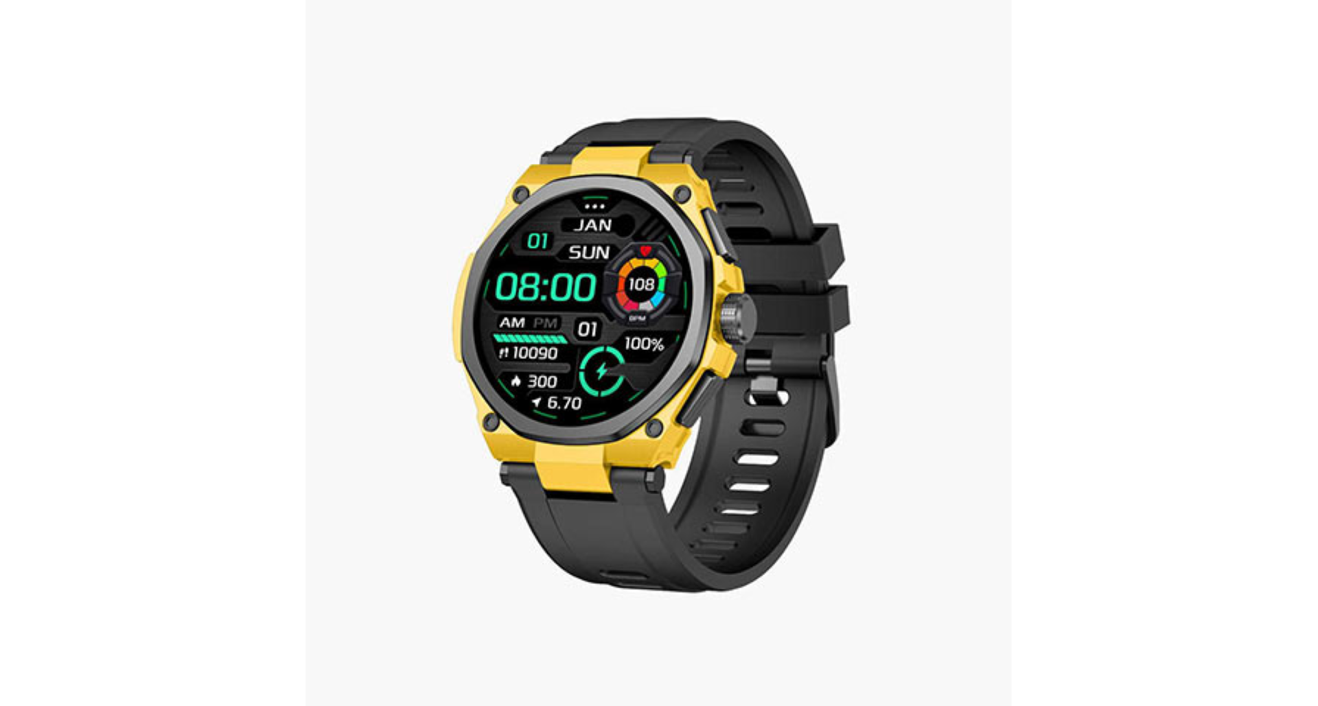 GREEN LION GRAND SMART WATCH BLACK/YELLOW